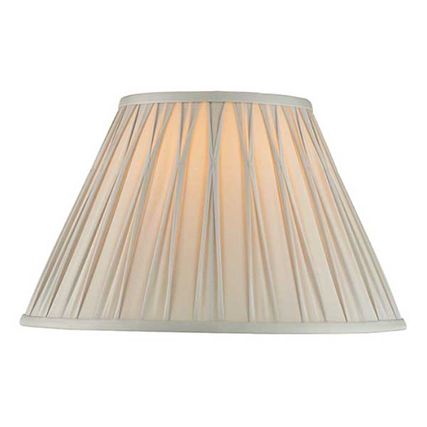 Silver Colour Satin Lamp Shade Lighting and Interiors