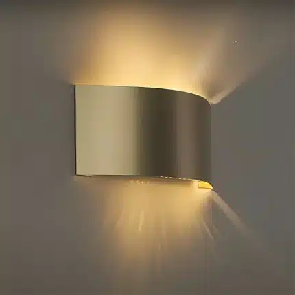 Modern Gold Curved Wall Light