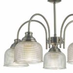 Vintage antique chrome pendant light