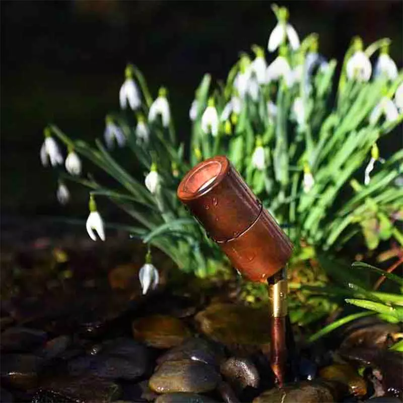 Adjustable Natural Copper Garden Spike Light