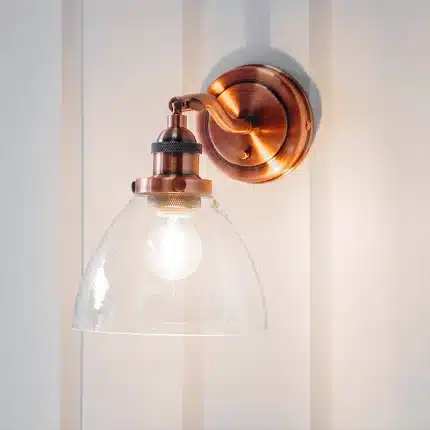 Aged Copper Adjustable Knuckle Wall Light