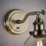 Antique Brass Adjustable Knuckle Wall Light