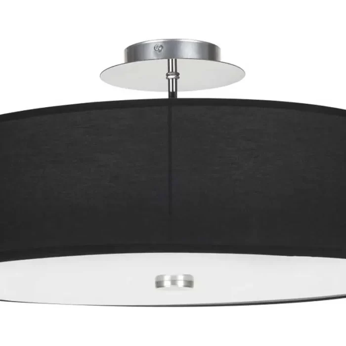 Ceiling pendant light with black shade