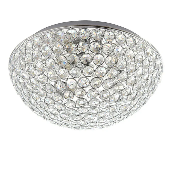 Chrome Flush Bathroom Ceiling Light