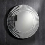 Decorative Pleated Effect Art Deco Mirror