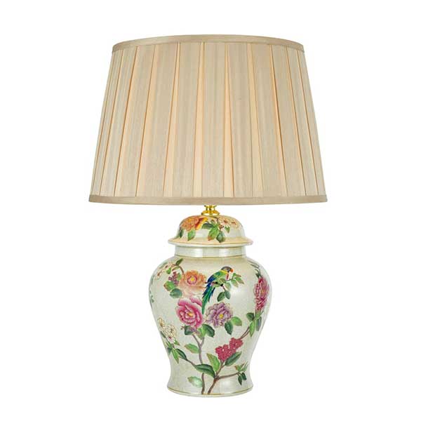 Table lamp in floral motif design