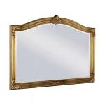 Arched overmantle mirror in gold colour frame