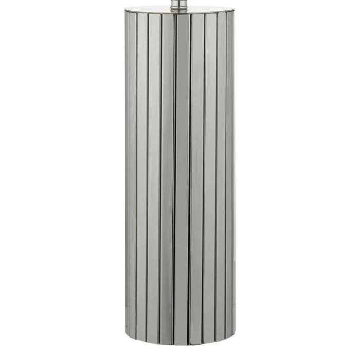 Grey Polished Chrome Table Lamp