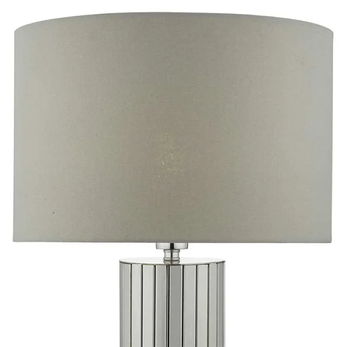 Grey Polished Chrome Table Lamp