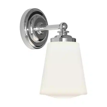 IP44 White Chrome Bathroom Wall Light