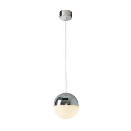 Orb pendant light in chrome finish for kitchen, living room and bedroom
