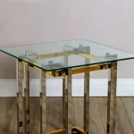 Polished Chrome & Brass Coffee Table