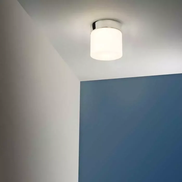 Polished Chrome Opal Bathroom Ceiling Light