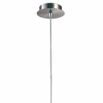 Silver Polished Chrome Glass Pendant Light Height Adjustable Cable