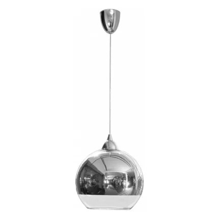 Silver Globe Glass Pendant Light