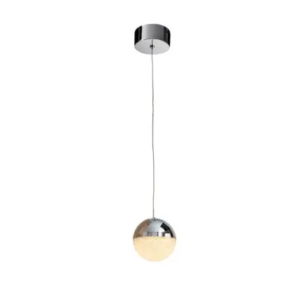 Spherical globe Pendant light in chrome finish for kitchen, living room or bedroom