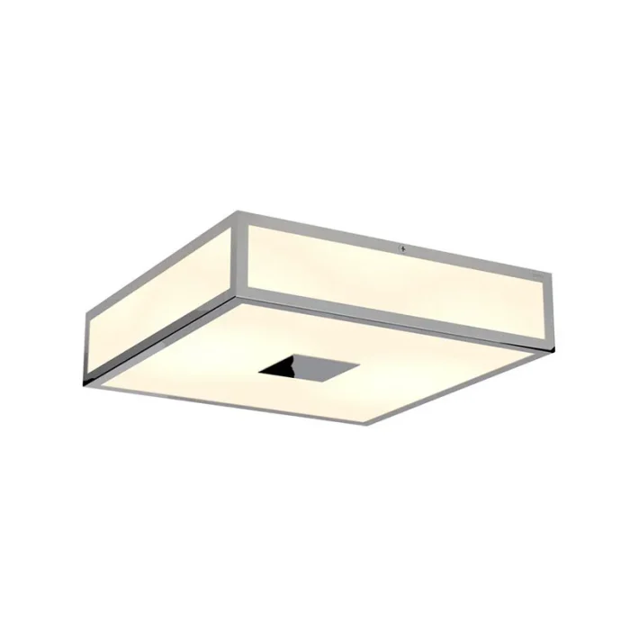 Square Chrome Bathroom Ceiling Light