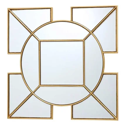 Square Gold Decorative Mirror