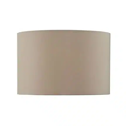 Taupe Faux Silk Drum Lamp Shade