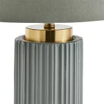 Grey Ceramic Gold Metal Table Lamp