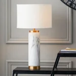 Marble Effect Ceramic Tall Table Lamp