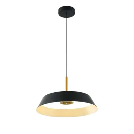 Black pendant light with 24W integrated LED