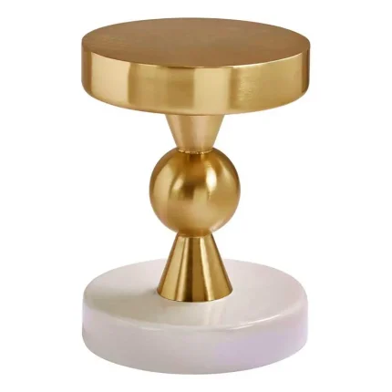 Gold & Ivory Side Table