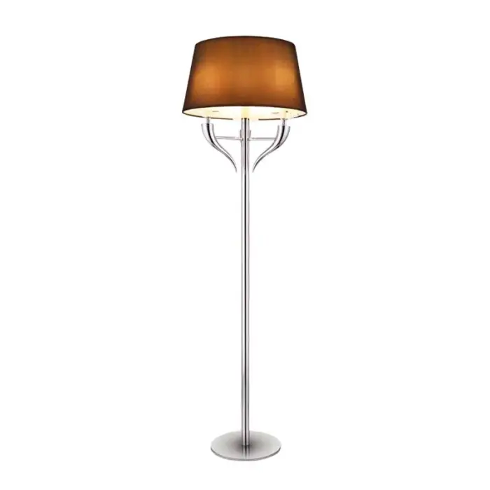 Modern floor lamp in polished chrome finish