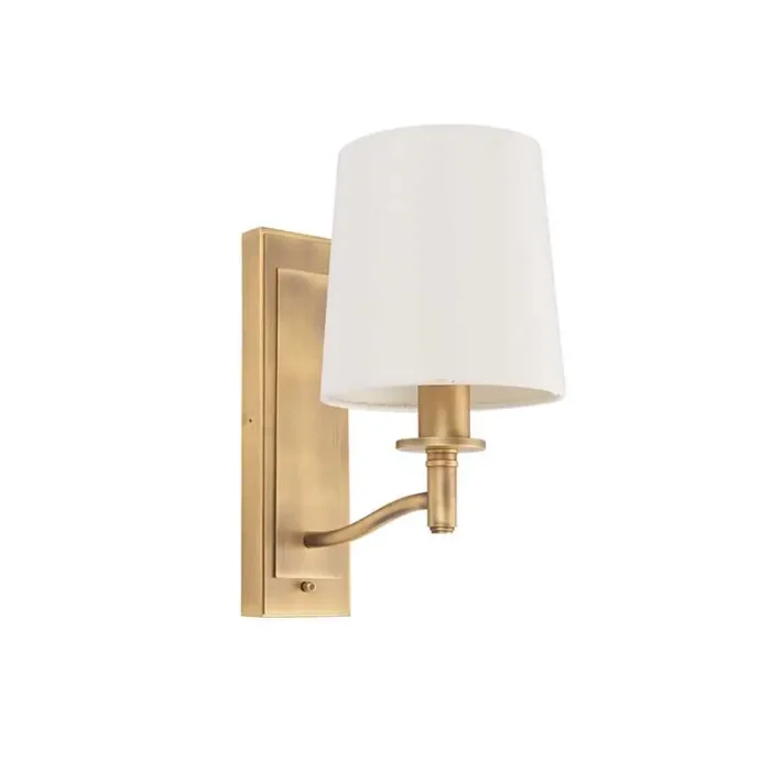 Matt Antique Brass Effect Wall Light