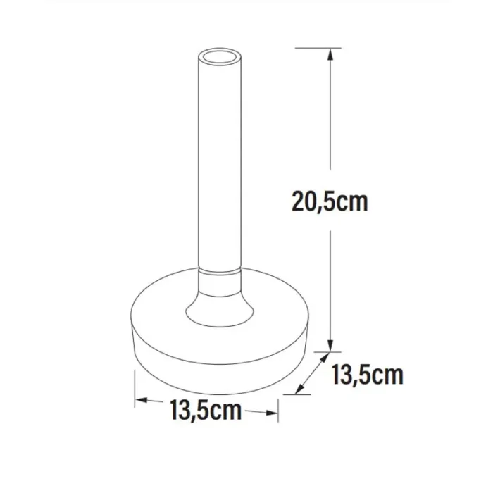 Frosted Vase Rust USB Table Lamp