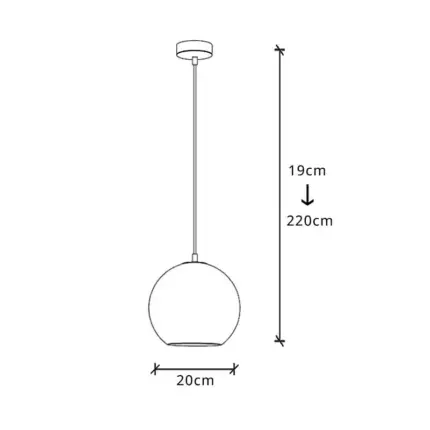 Clear globe glass single pendant light