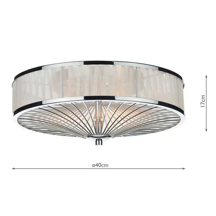 Flush pendant ceiling light in polished chrome finish | Ceiling lights