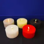 Grey Battery Operated LED Pillar Candle