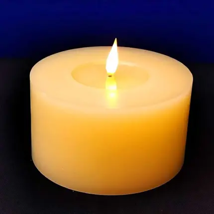 Ivory Battery Operated LED Pillar Candle