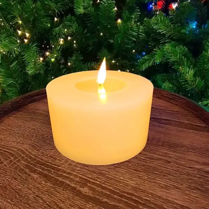 Ivory Battery Operated LED Pillar Candle