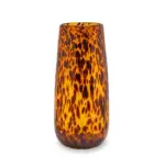 Large Tortoise Shell Glass Vase