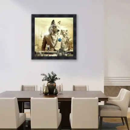 Luxury Wolf With Lion Wall Art