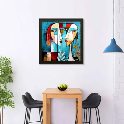 Two face to face lovers wall art