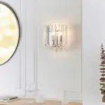 Chrome Effect Crystal Droplets Wall Light