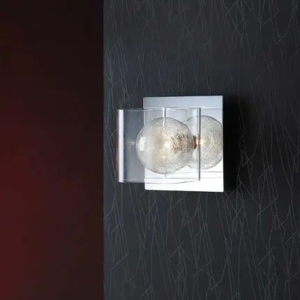 Chrome Glass Filaments Wall Light