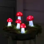 LED Acrylic Mushroom Set Garden Decoration