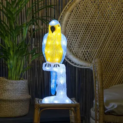 LED Acrylic Parrot Garden Decoration