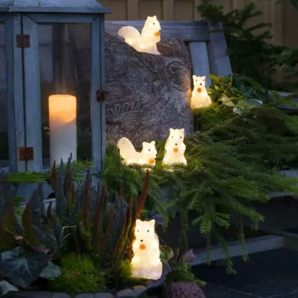 LED Acrylic Squirrels Set Garden Decoration