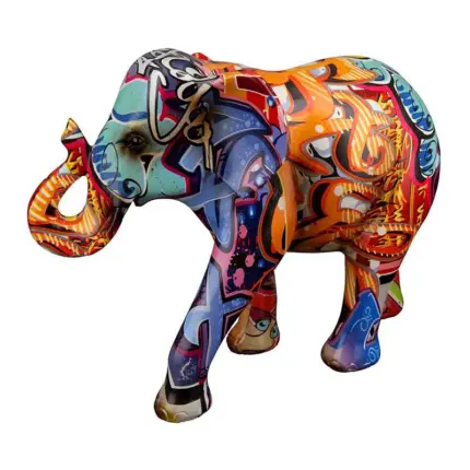 Multi Colour Elephant Decorative Figure