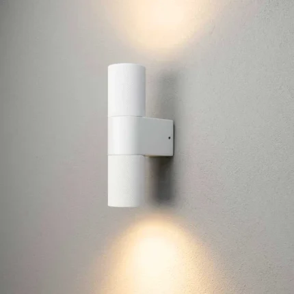 White up & down outdoor wall light for patio, entrance and garden areas