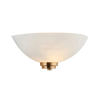 Wall light in brushed brass finish