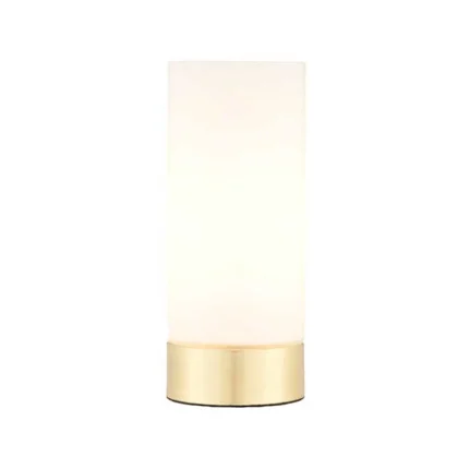 Dual purpose table lamp in brushed brass finish