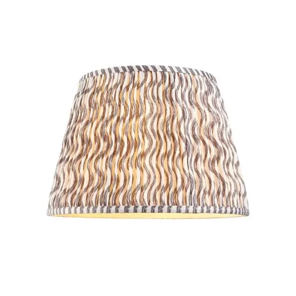 Fabric lamp shade in pearl grey colour with plain inner lining