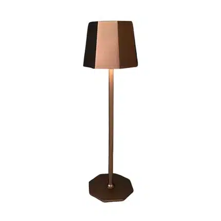 Brown touch control rechargeable table lamp for indoor and outdoor use