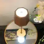 Gold touch control rechargeable table lamp for indoor and outdoor use